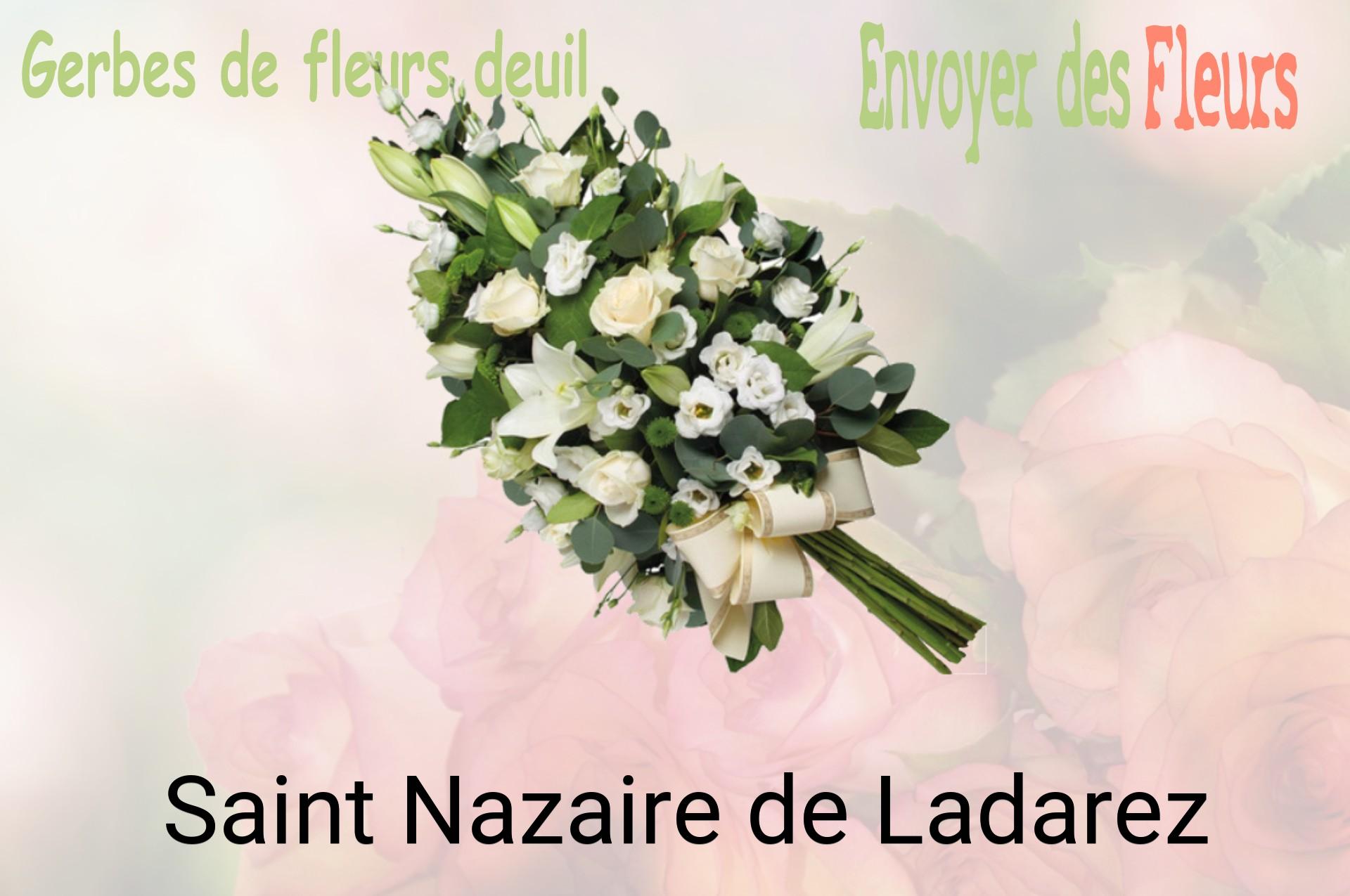 Gerbe de fleurs de deuil livrée à Saint-Nazaire-de-Ladarez